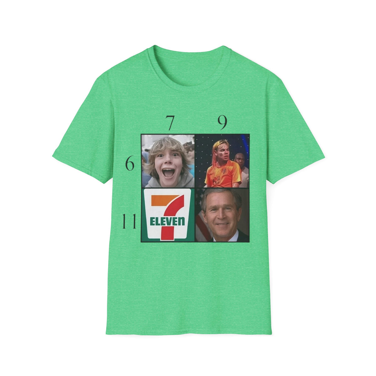 "7, 9, 6-11" Meme Collage Unisex T-Shirt — OBSIDIAN & CO