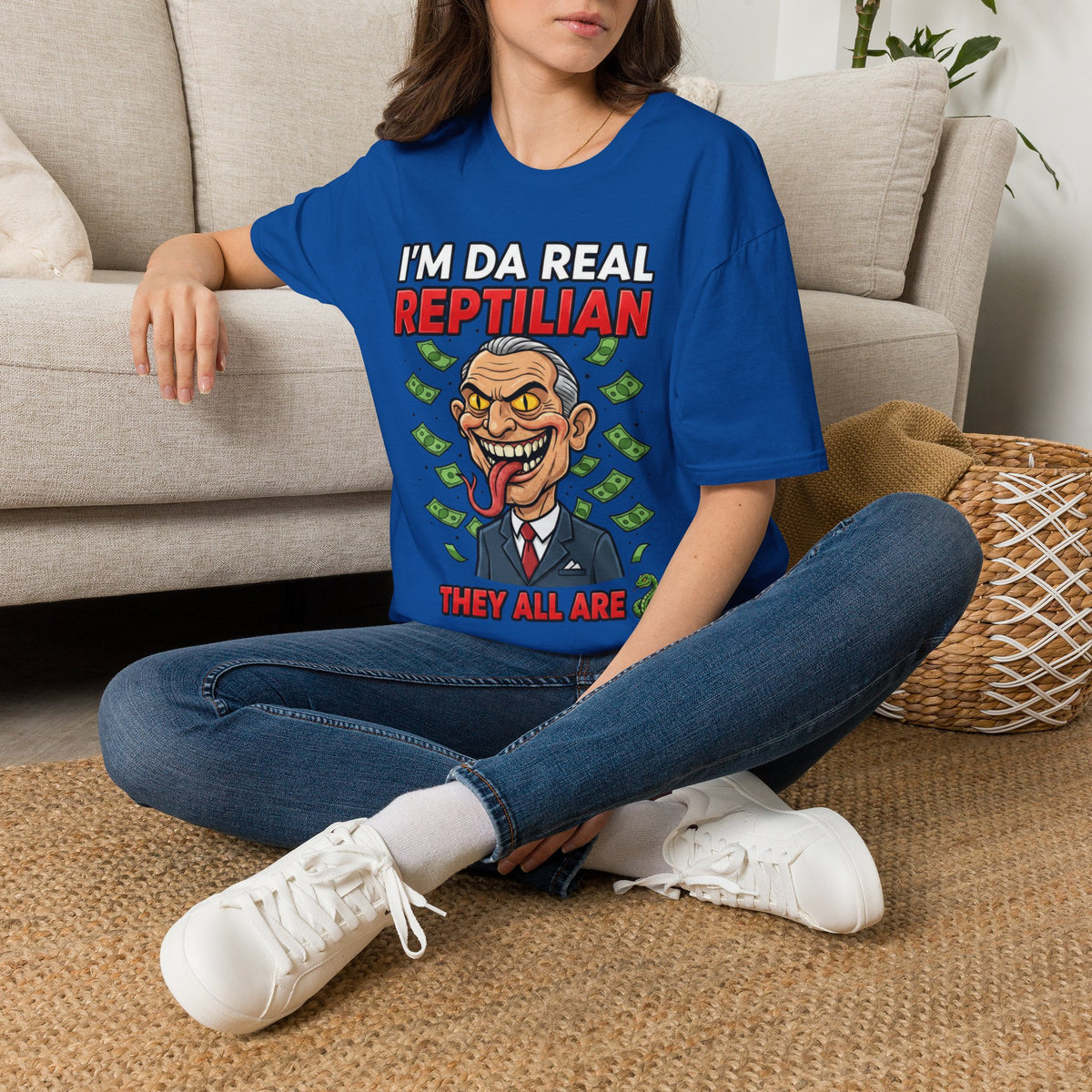"I'm Da Real Reptilian" Conspiracy Unisex T-Shirt — OBSIDIAN & CO