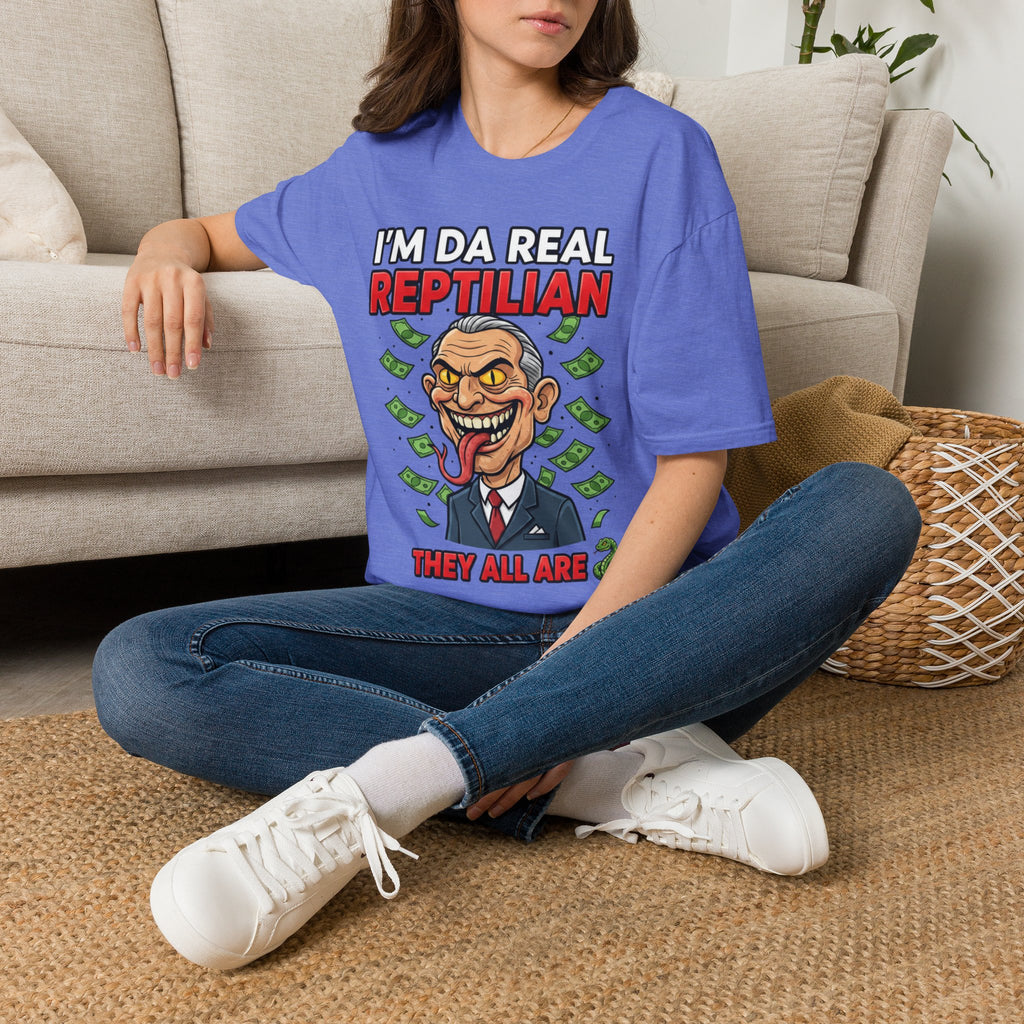 "I'm Da Real Reptilian" Conspiracy Unisex T-Shirt — OBSIDIAN & CO