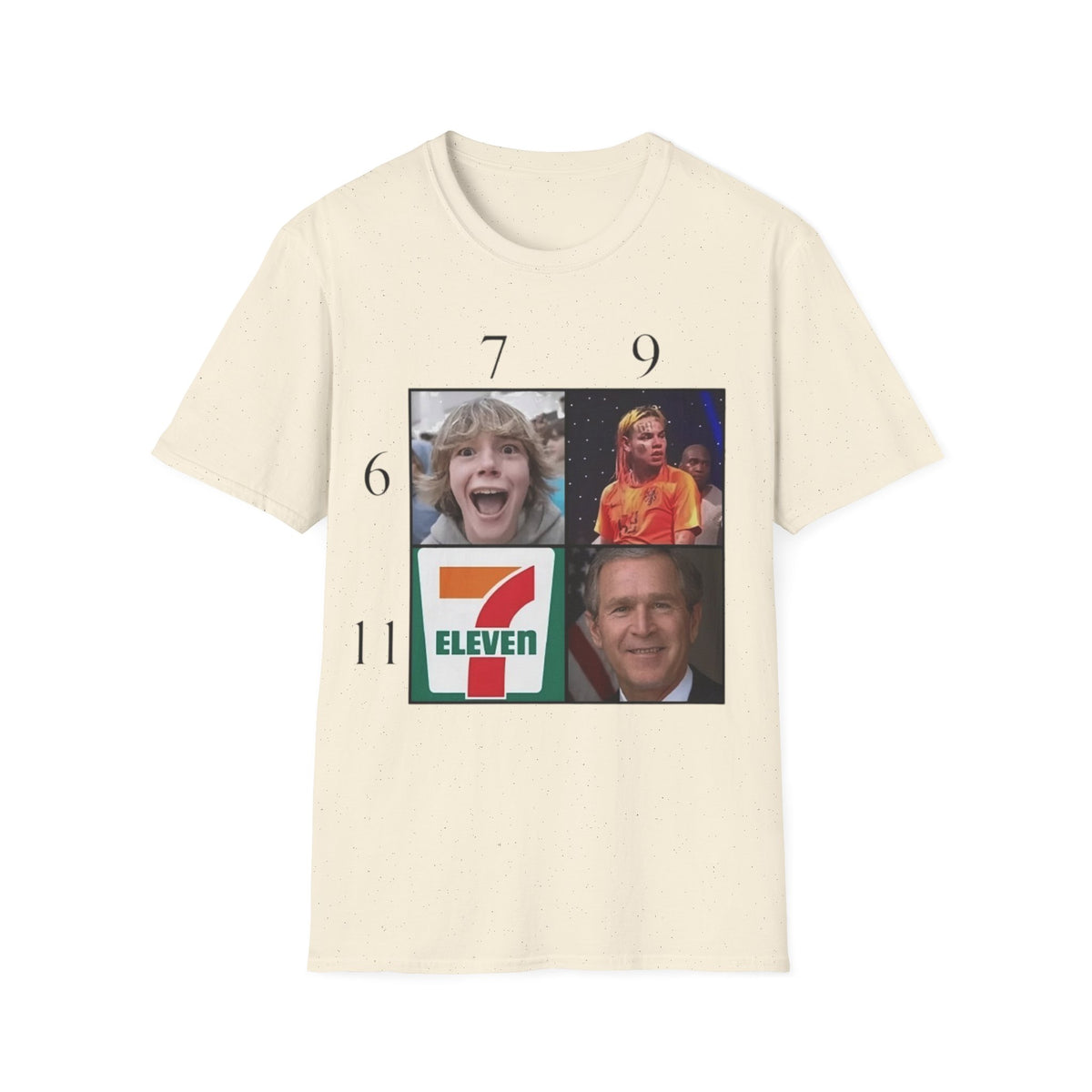 "7, 9, 6-11" Meme Collage Unisex T-Shirt — OBSIDIAN & CO