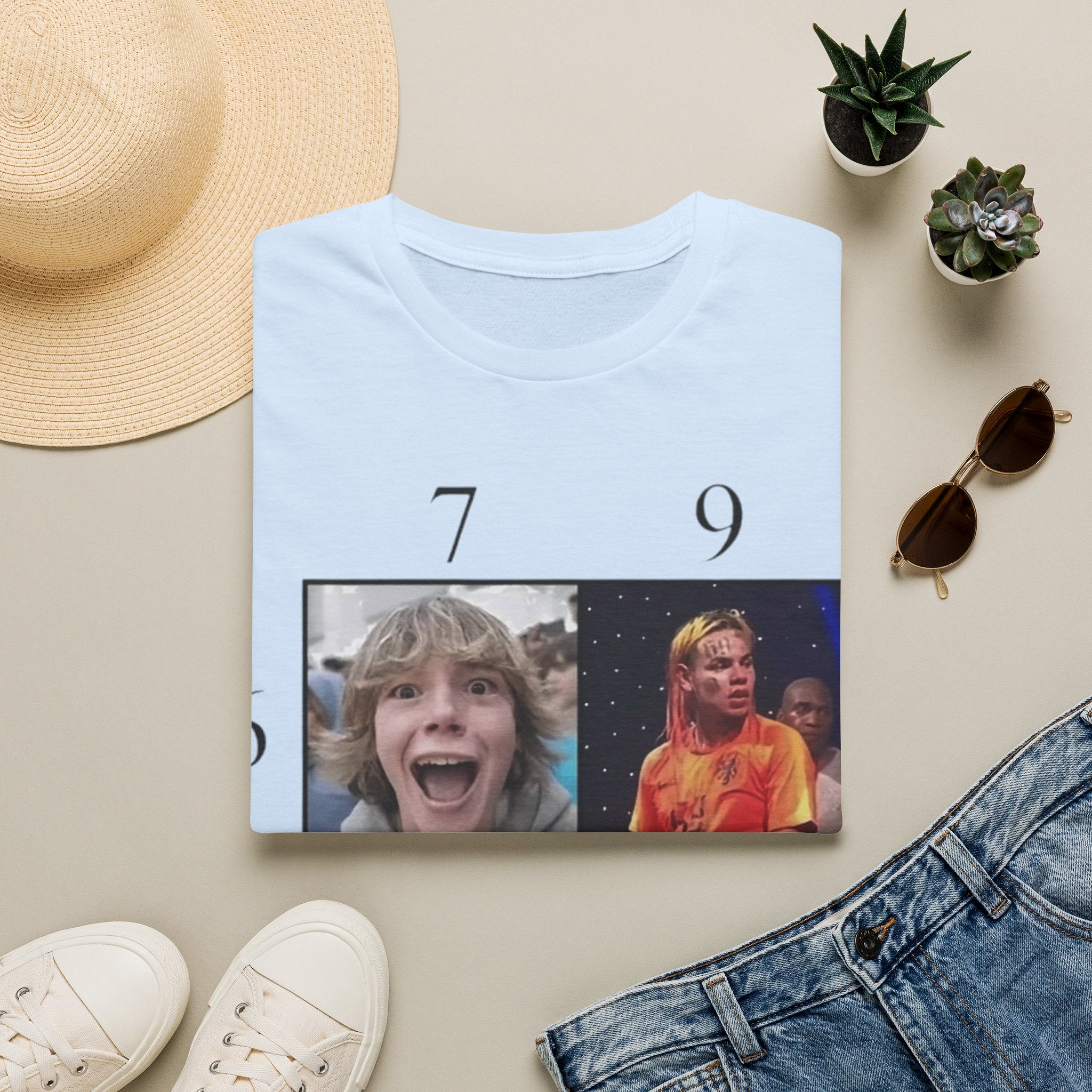 "7 vs 9" Meme Funny Unisex T-Shirt