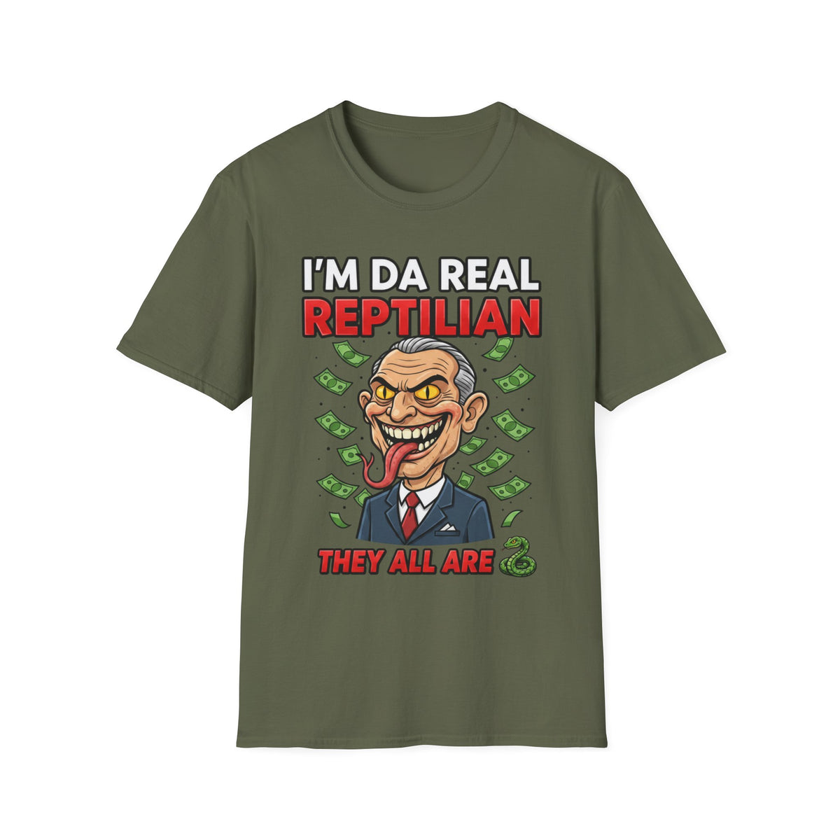 "I'm Da Real Reptilian" Conspiracy Unisex T-Shirt — OBSIDIAN & CO