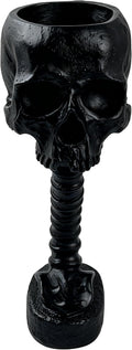 Gothic Skull Planter, Black Skeleton Vase for Goth Home Decor | 11.6" Skeleton Flower Pot, Indoor Plant Container for Halloween & Bathroom Decor;Skull Pot Self Watering