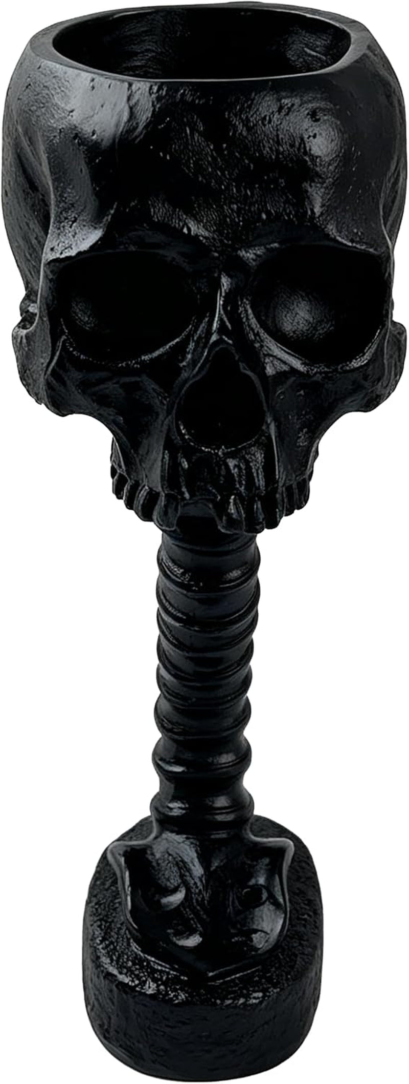 Gothic Skull Planter, Black Skeleton Vase for Goth Home Decor | 11.6" Skeleton Flower Pot, Indoor Plant Container for Halloween & Bathroom Decor;Skull Pot Self Watering