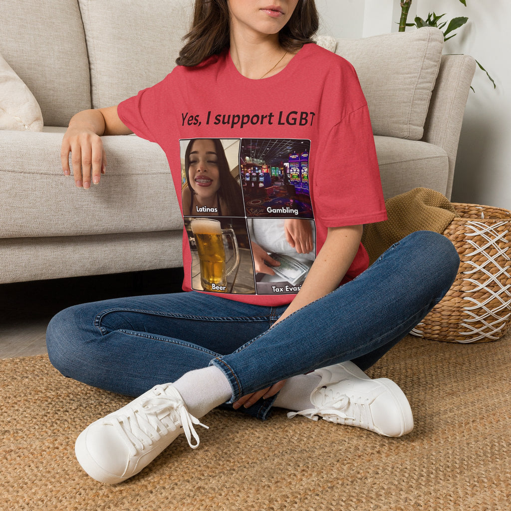"Yes, I Support LGBT" Meme Unisex T-Shirt — OBSIDIAN & CO