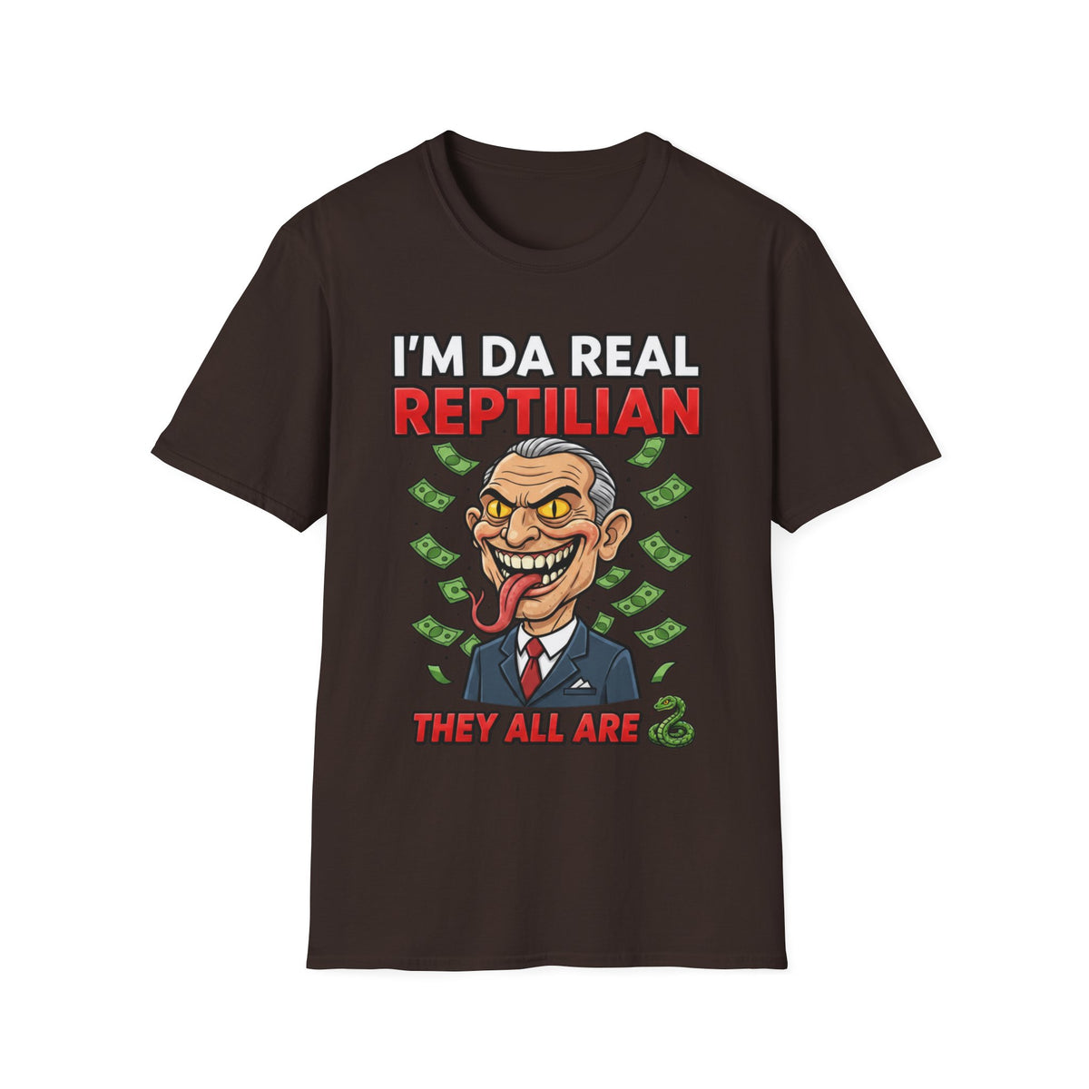 "I'm Da Real Reptilian" Conspiracy Unisex T-Shirt — OBSIDIAN & CO