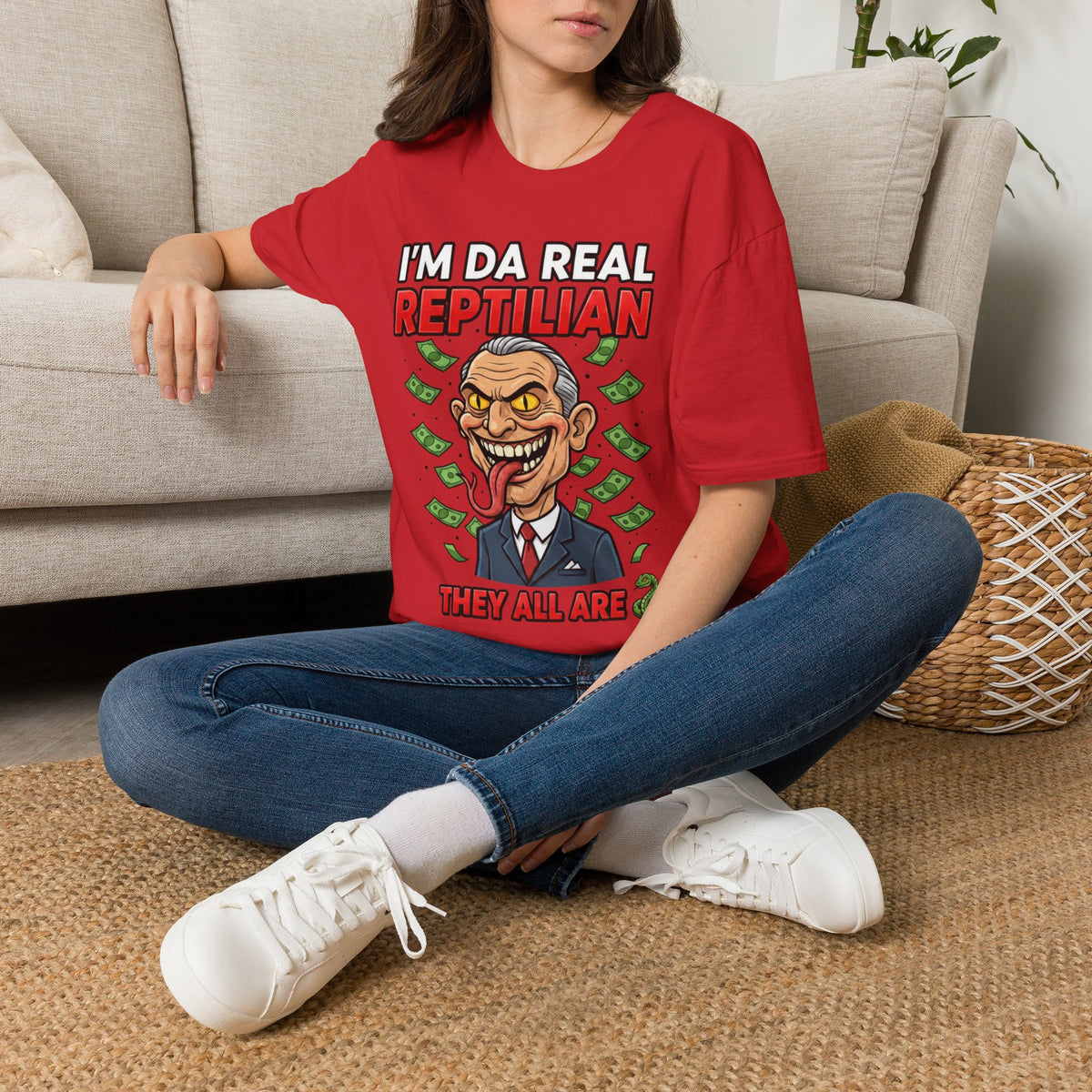 "I'm Da Real Reptilian" Conspiracy Unisex T-Shirt — OBSIDIAN & CO