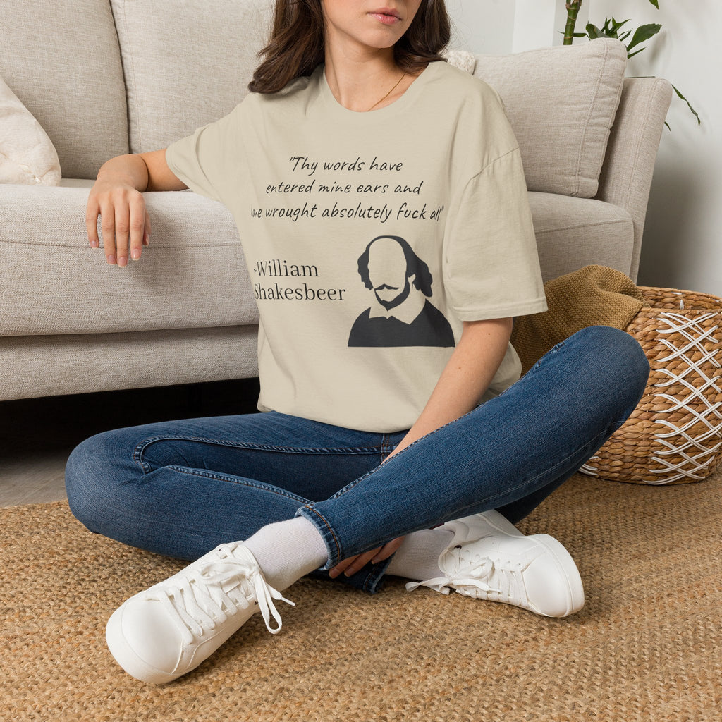 "William Shakesbeer" Quote Unisex T-Shirt — OBSIDIAN & CO
