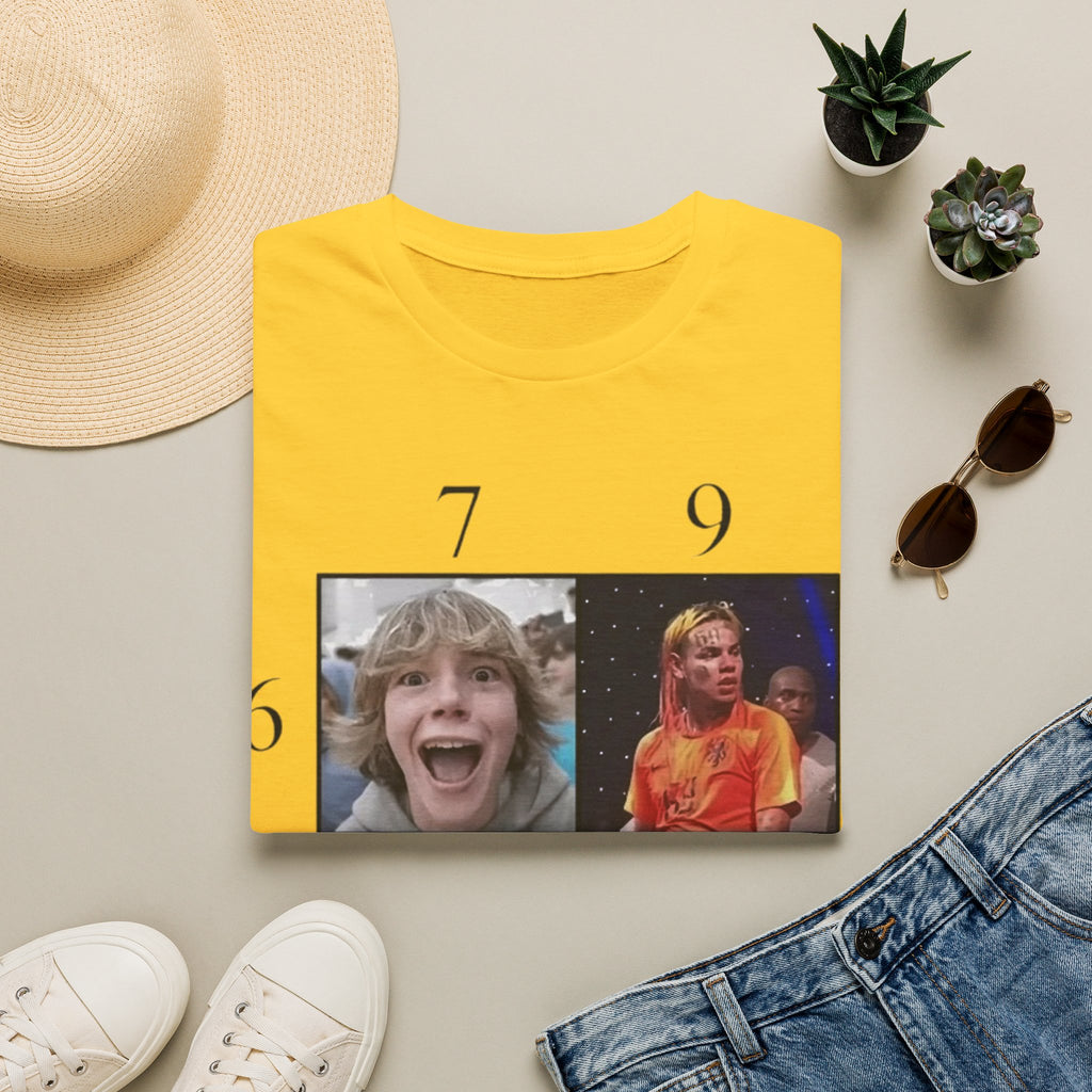 "7, 9, 6-11" Meme Collage Unisex T-Shirt — OBSIDIAN & CO