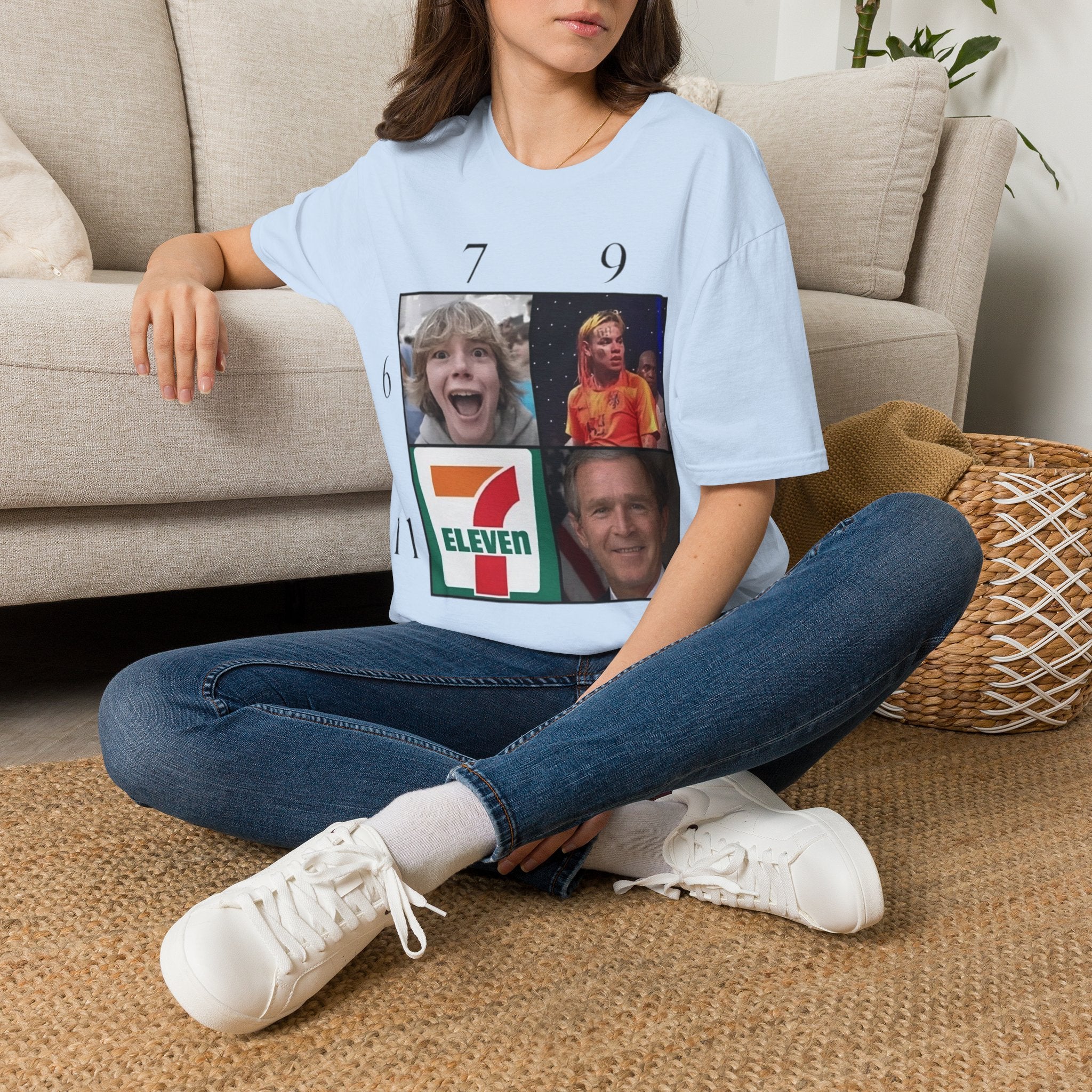 "7 vs 9" Meme Funny Unisex T-Shirt