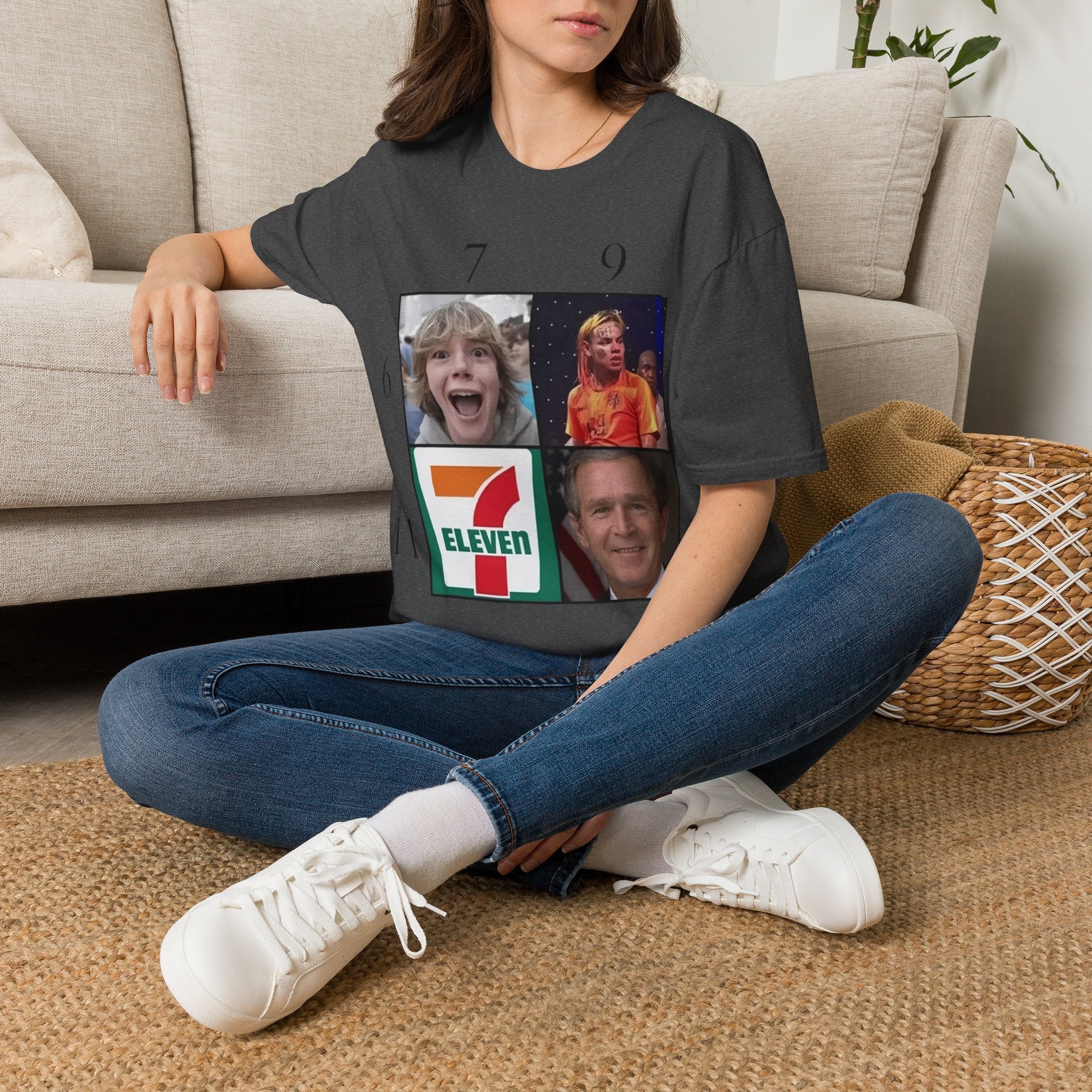 "7 vs 9" Meme Funny Unisex T-Shirt