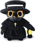 Plague Doctor Plush Toy, 35Cm Spook Cute Stuffed Plushie Pillow Doll, Soft Fluffy Halloween Hugging Cushion Decor, Present for Kids and Adults