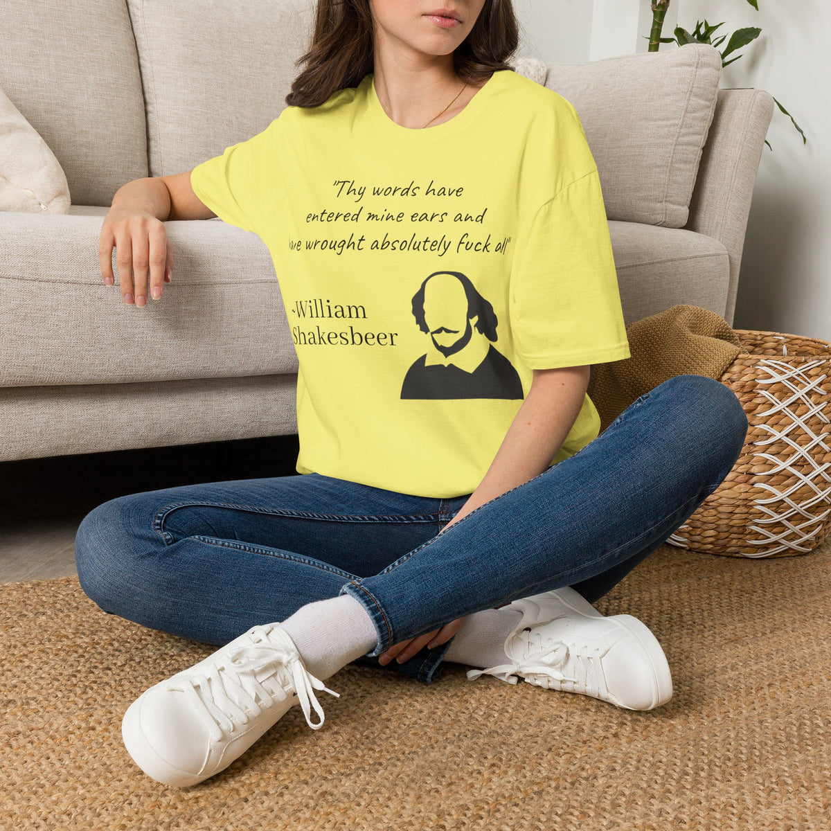 "William Shakesbeer" Quote Unisex T-Shirt — OBSIDIAN & CO