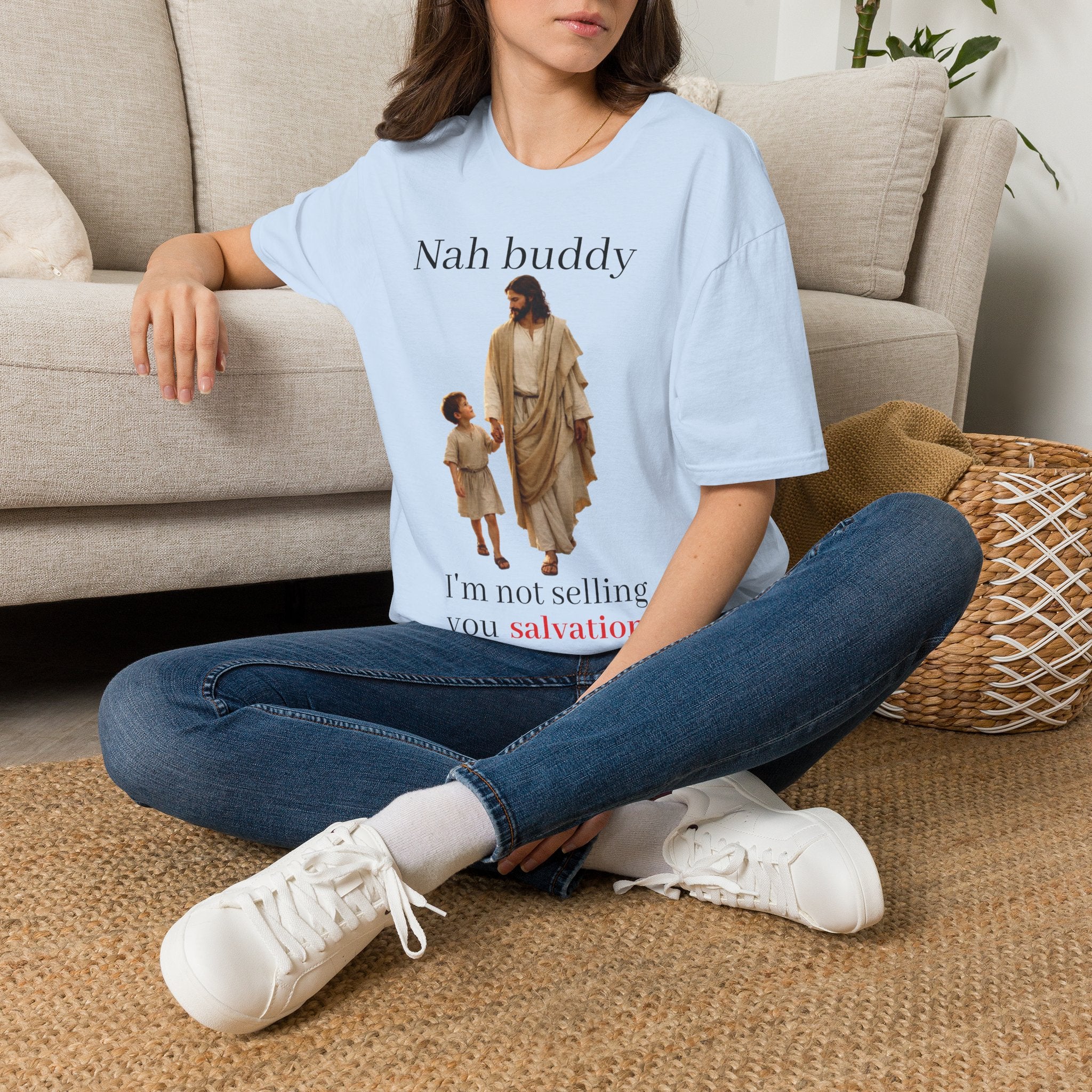 "Nah Buddy" Funny Jesus Meme Unisex T-Shirt