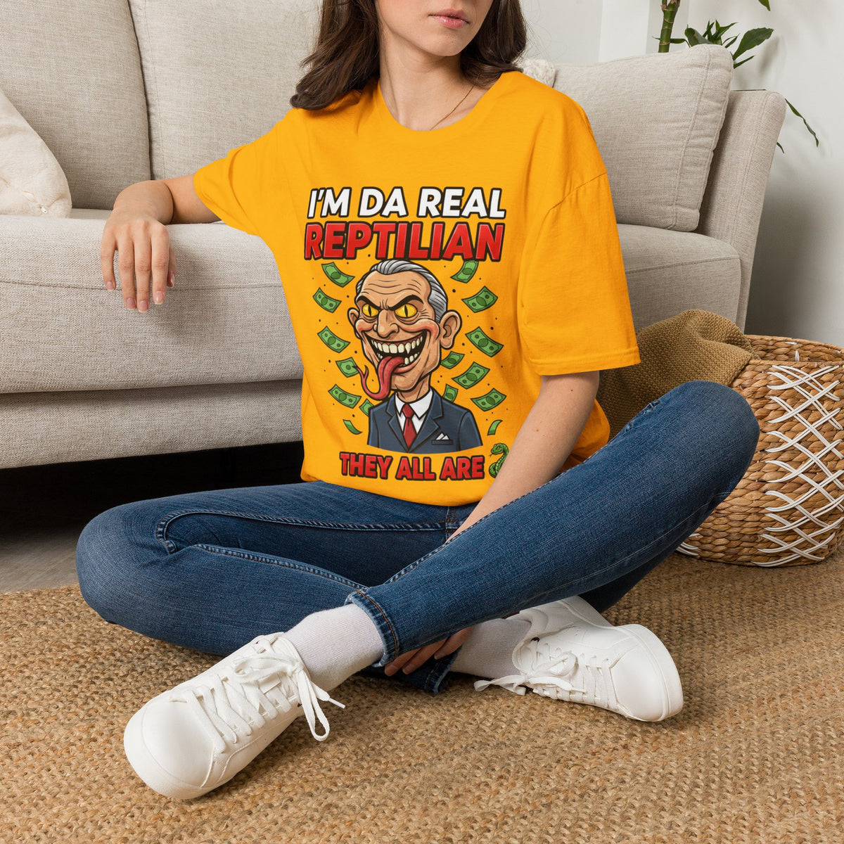 "I'm Da Real Reptilian" Conspiracy Unisex T-Shirt — OBSIDIAN & CO