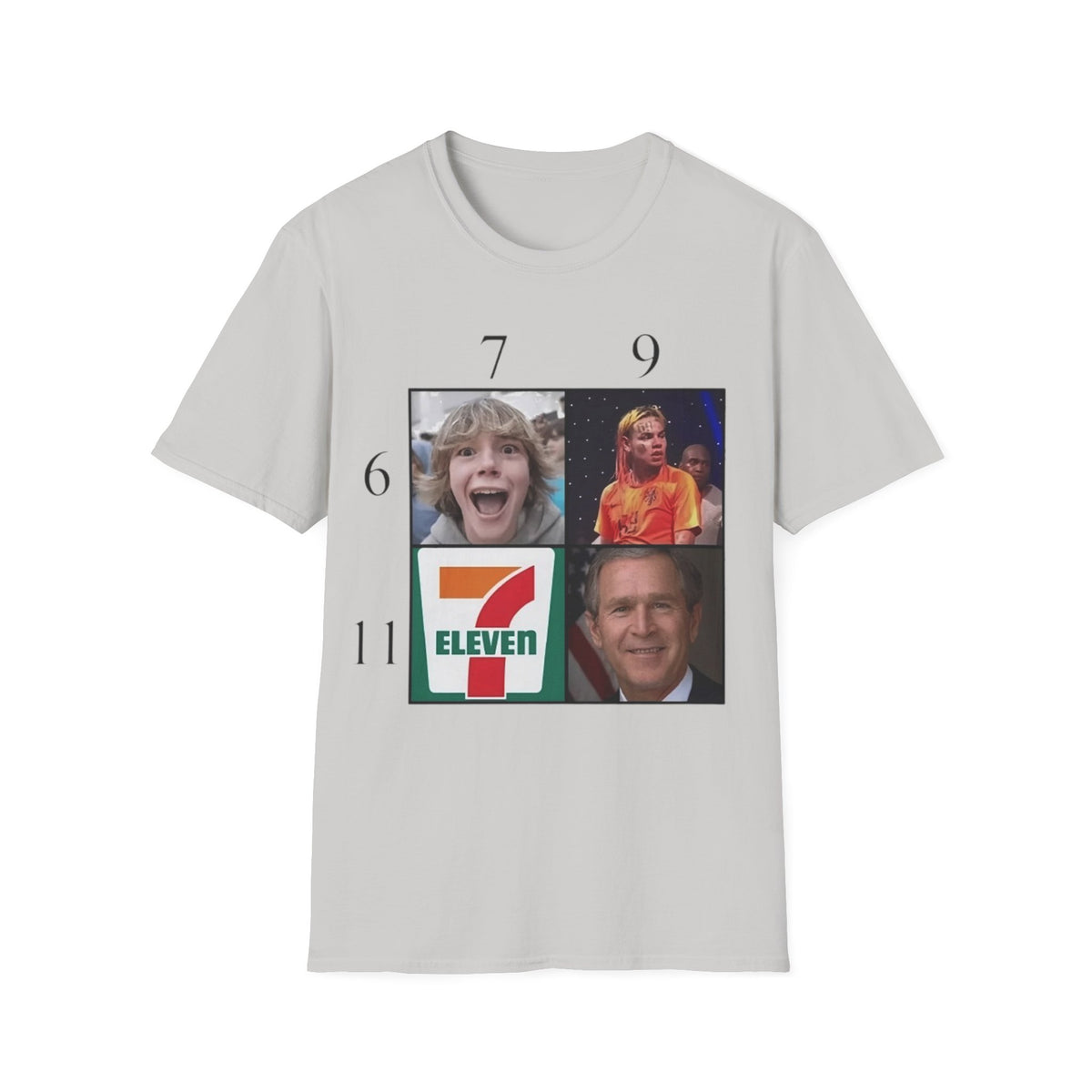 "7, 9, 6-11" Meme Collage Unisex T-Shirt — OBSIDIAN & CO