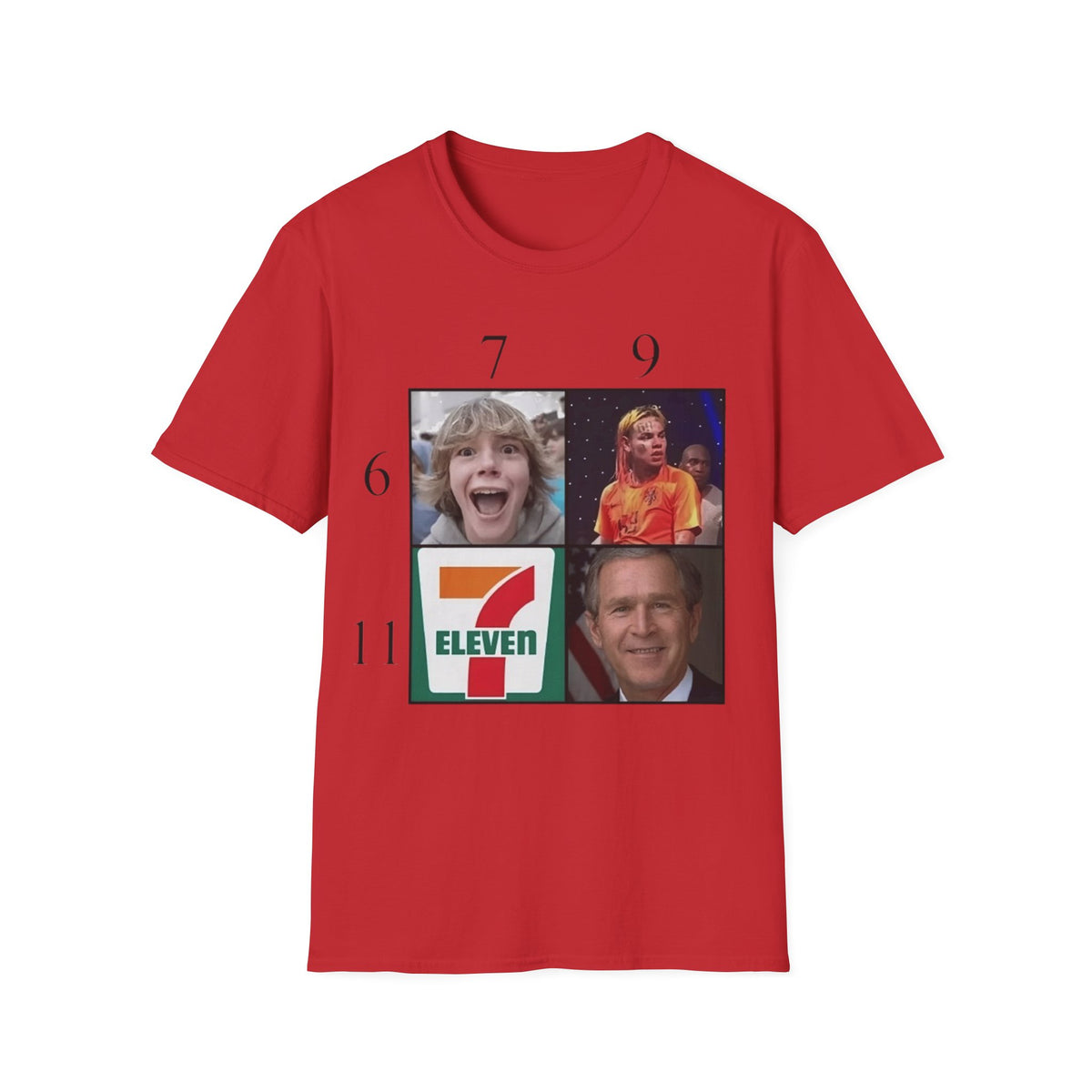 "7, 9, 6-11" Meme Collage Unisex T-Shirt — OBSIDIAN & CO