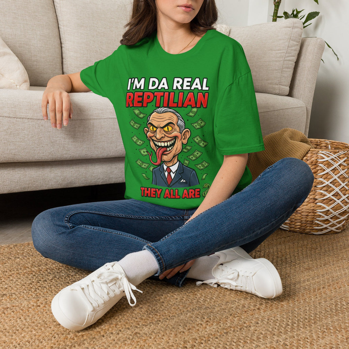 "I'm Da Real Reptilian" Conspiracy Unisex T-Shirt — OBSIDIAN & CO