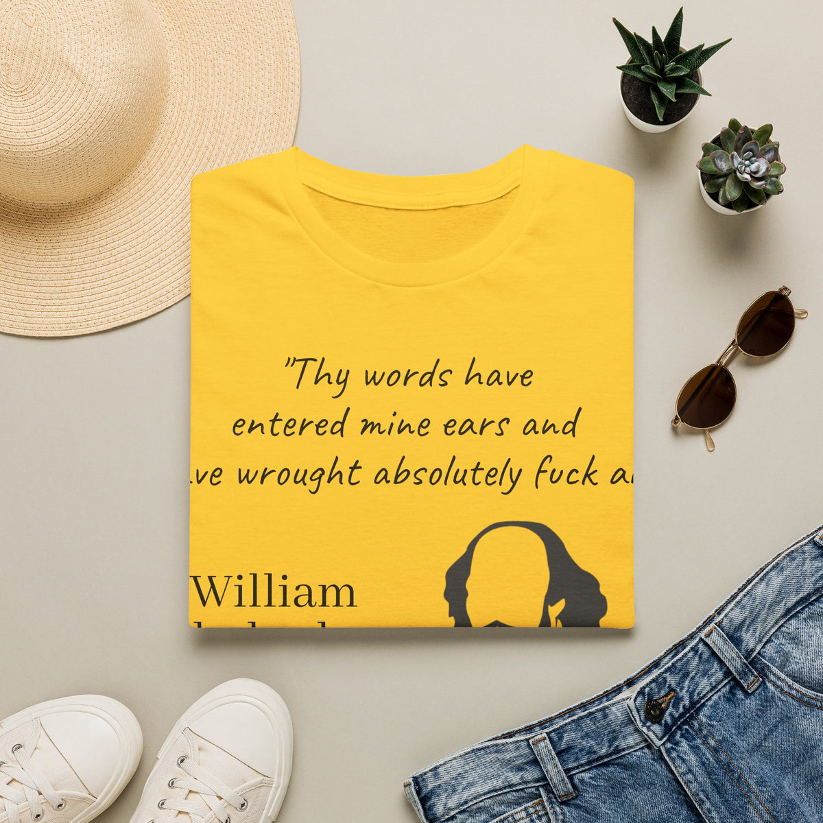 "William Shakesbeer" Quote Unisex T-Shirt — OBSIDIAN & CO