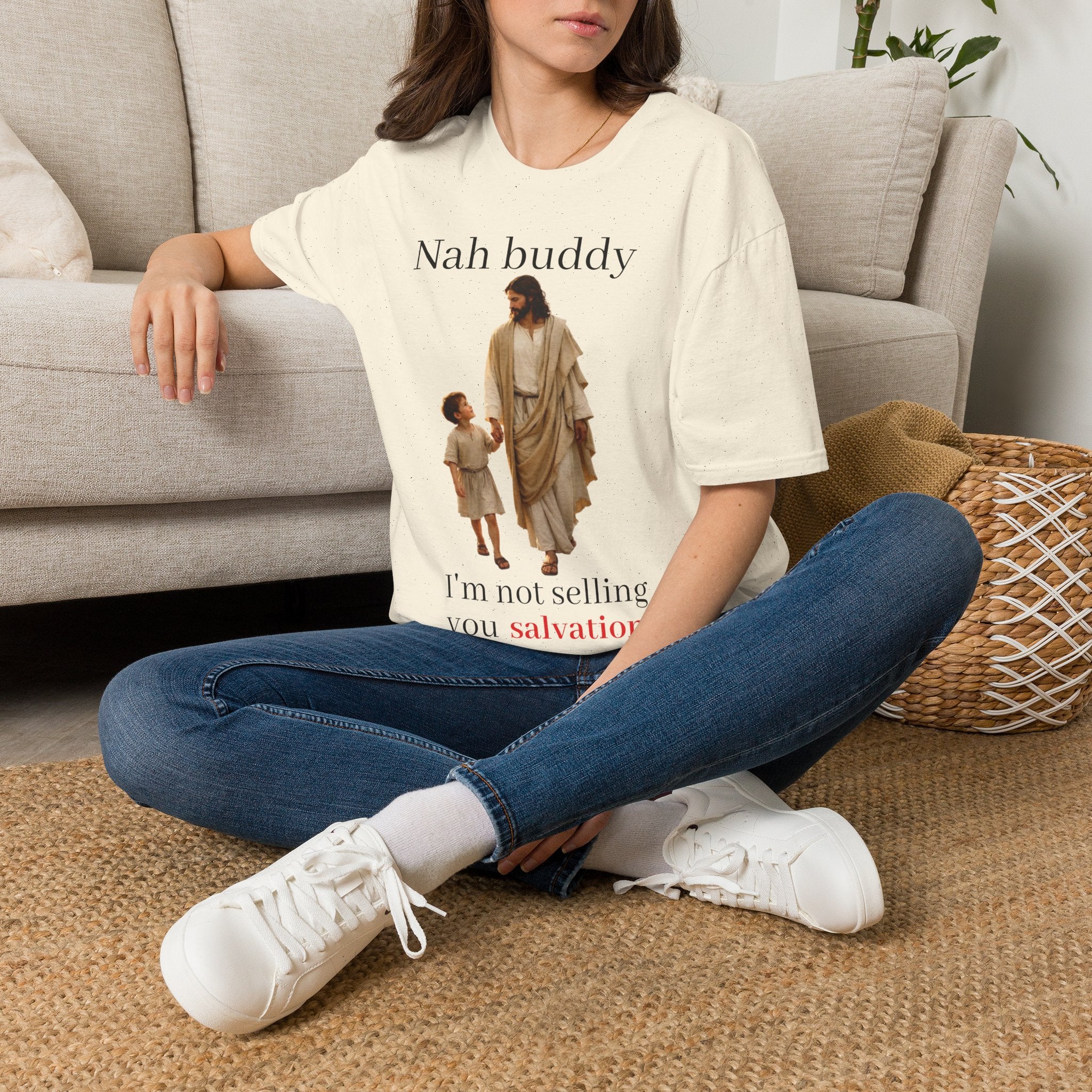 "Nah Buddy" Funny Jesus Meme Unisex T-Shirt