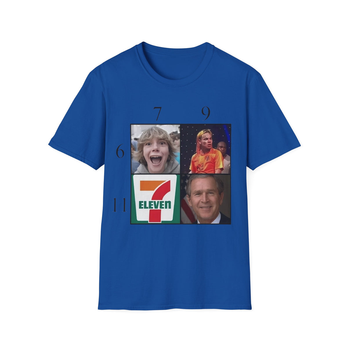 "7, 9, 6-11" Meme Collage Unisex T-Shirt — OBSIDIAN & CO