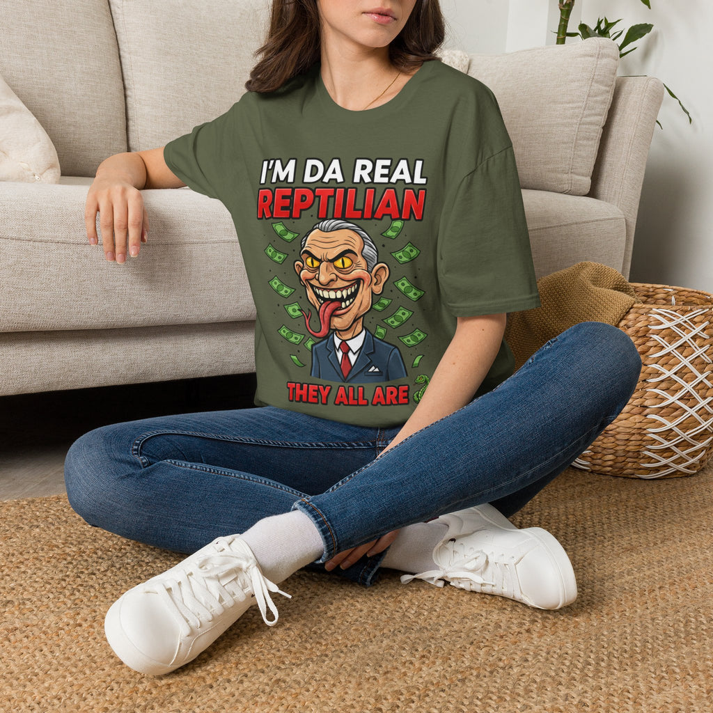 "I'm Da Real Reptilian" Conspiracy Unisex T-Shirt — OBSIDIAN & CO