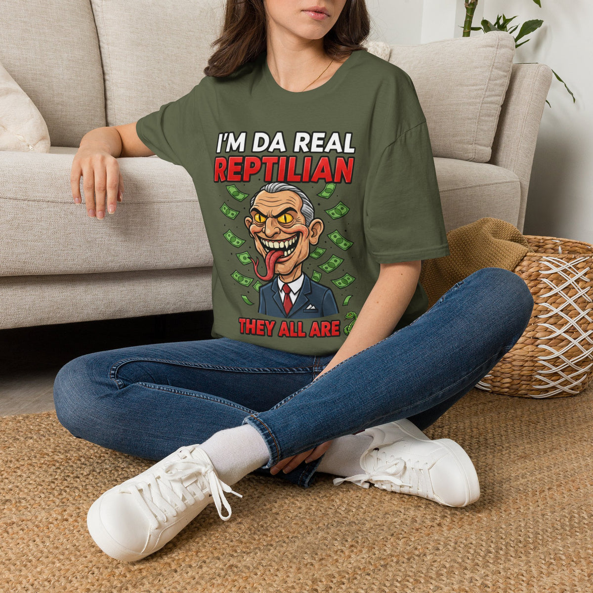 "I'm Da Real Reptilian" Conspiracy Unisex T-Shirt — OBSIDIAN & CO