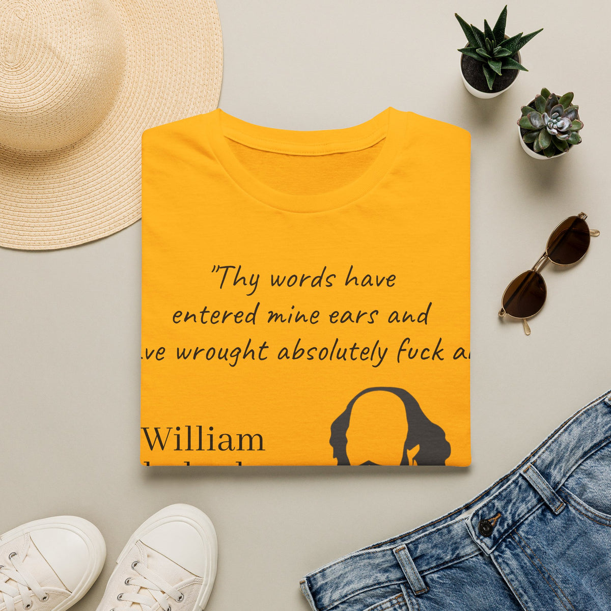 "William Shakesbeer" Quote Unisex T-Shirt — OBSIDIAN & CO
