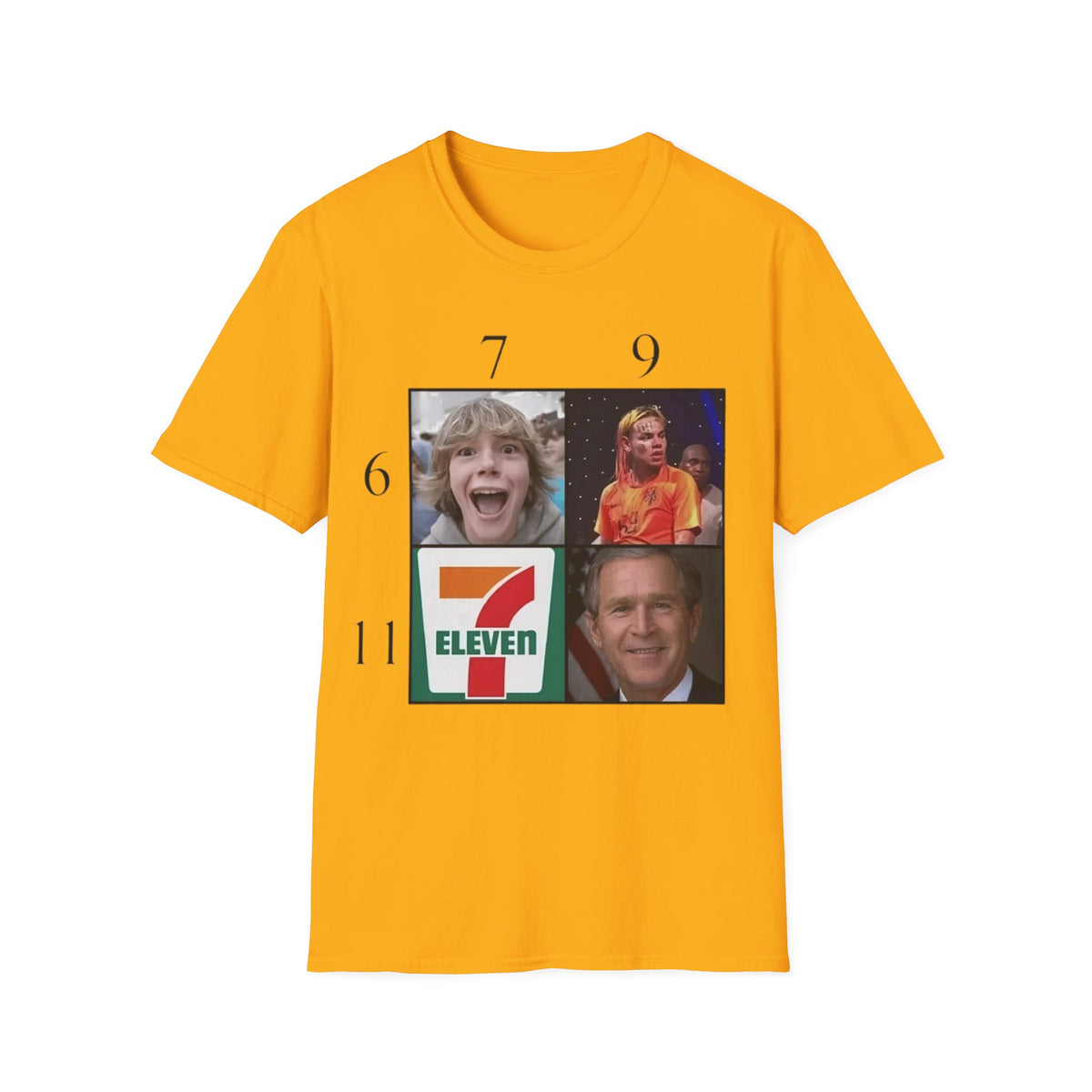 "7, 9, 6-11" Meme Collage Unisex T-Shirt — OBSIDIAN & CO