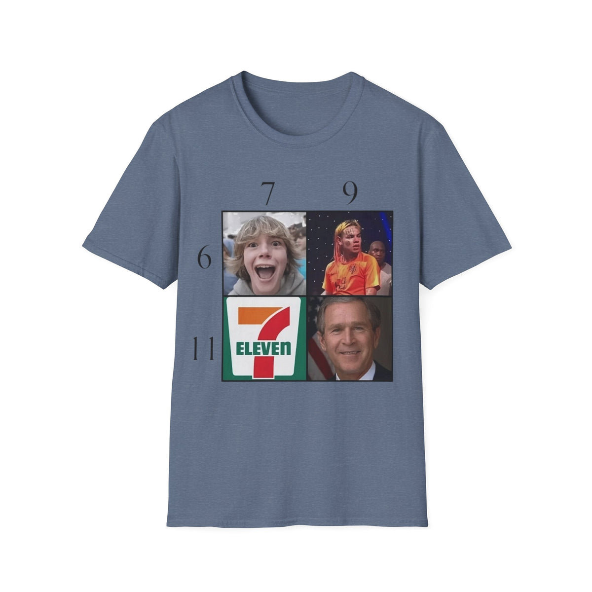 "7, 9, 6-11" Meme Collage Unisex T-Shirt — OBSIDIAN & CO