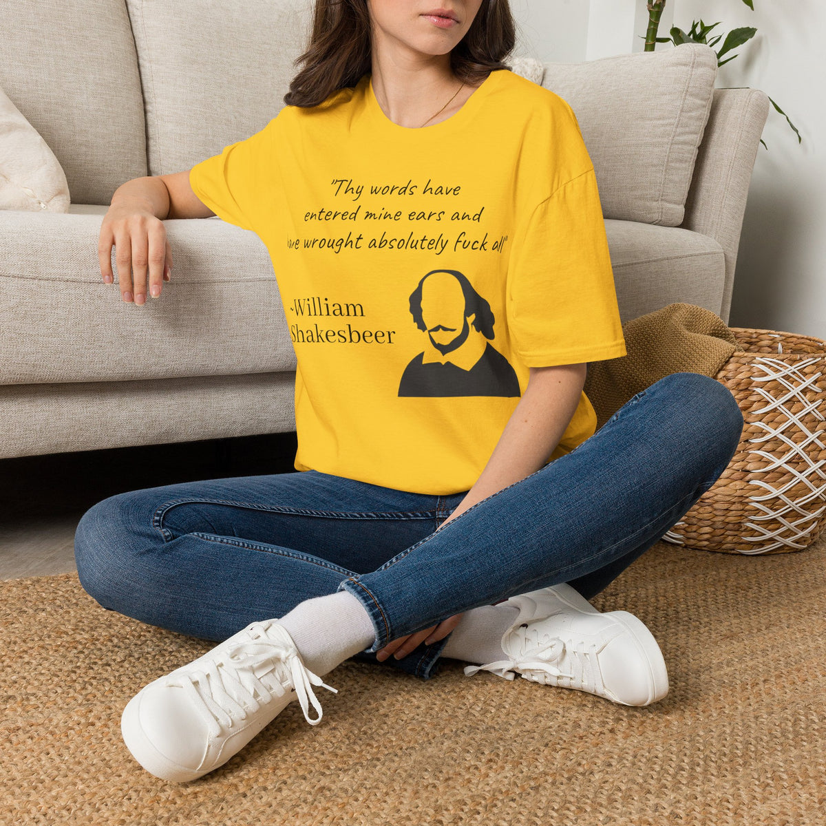 "William Shakesbeer" Quote Unisex T-Shirt — OBSIDIAN & CO