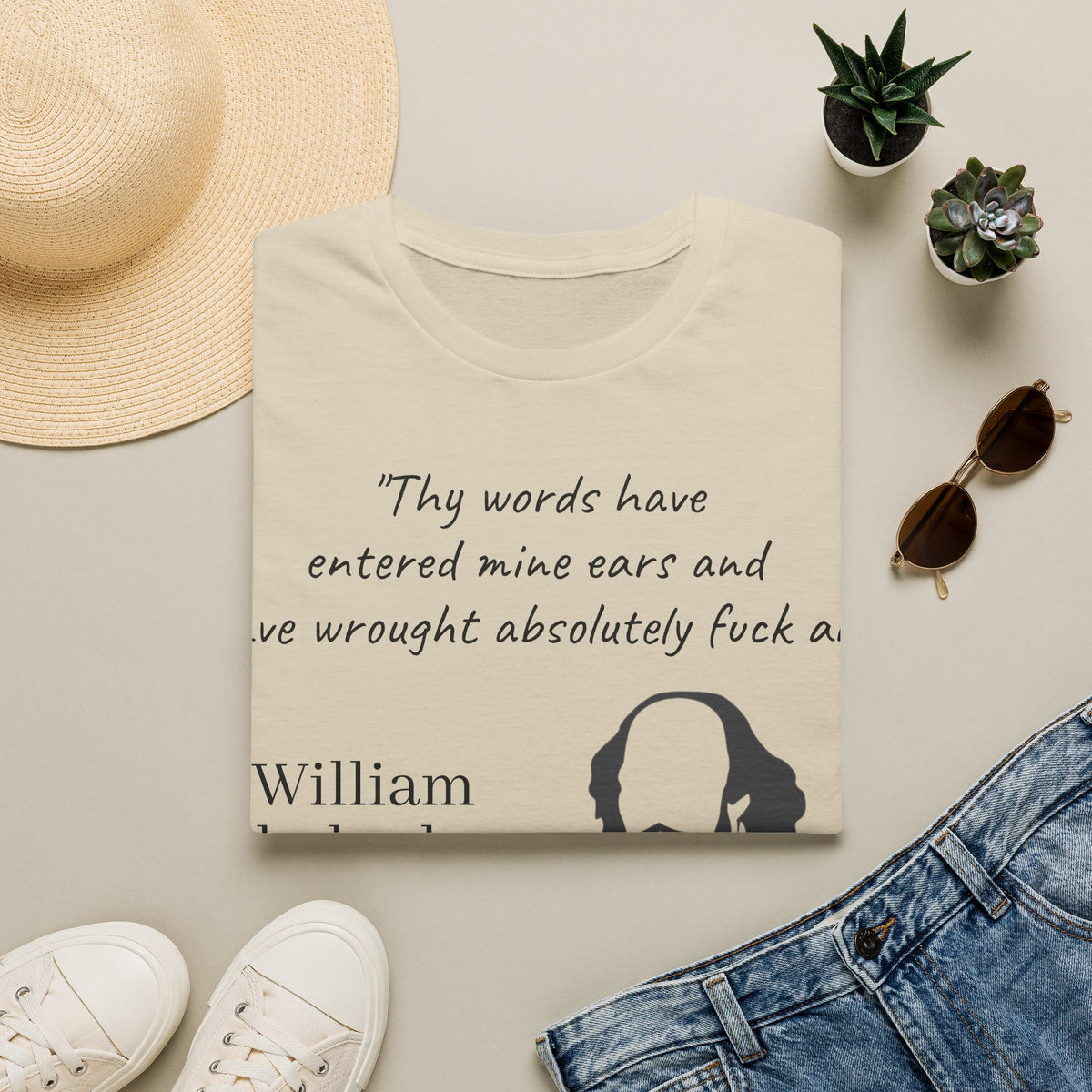 "William Shakesbeer" Quote Unisex T-Shirt — OBSIDIAN & CO