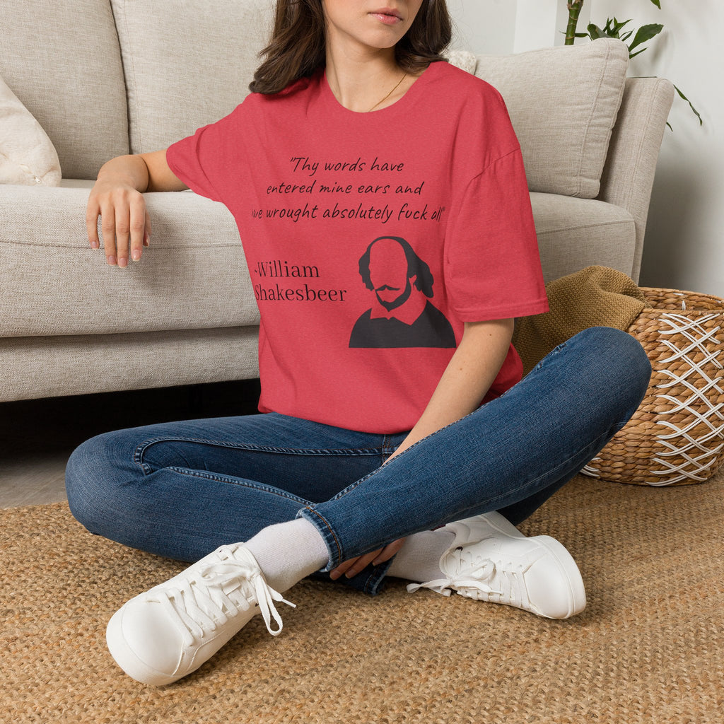 "William Shakesbeer" Quote Unisex T-Shirt — OBSIDIAN & CO