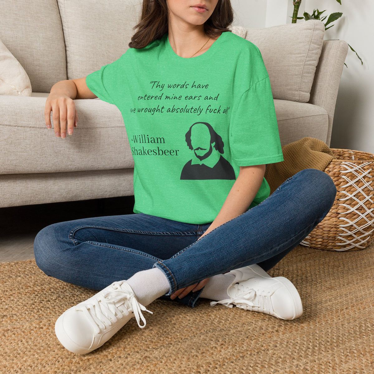 "William Shakesbeer" Quote Unisex T-Shirt — OBSIDIAN & CO