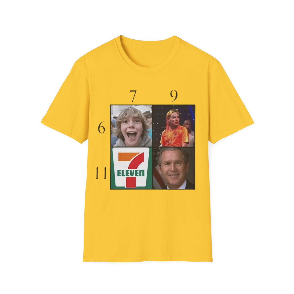 "7, 9, 6-11" Meme Collage Unisex T-Shirt — OBSIDIAN & CO