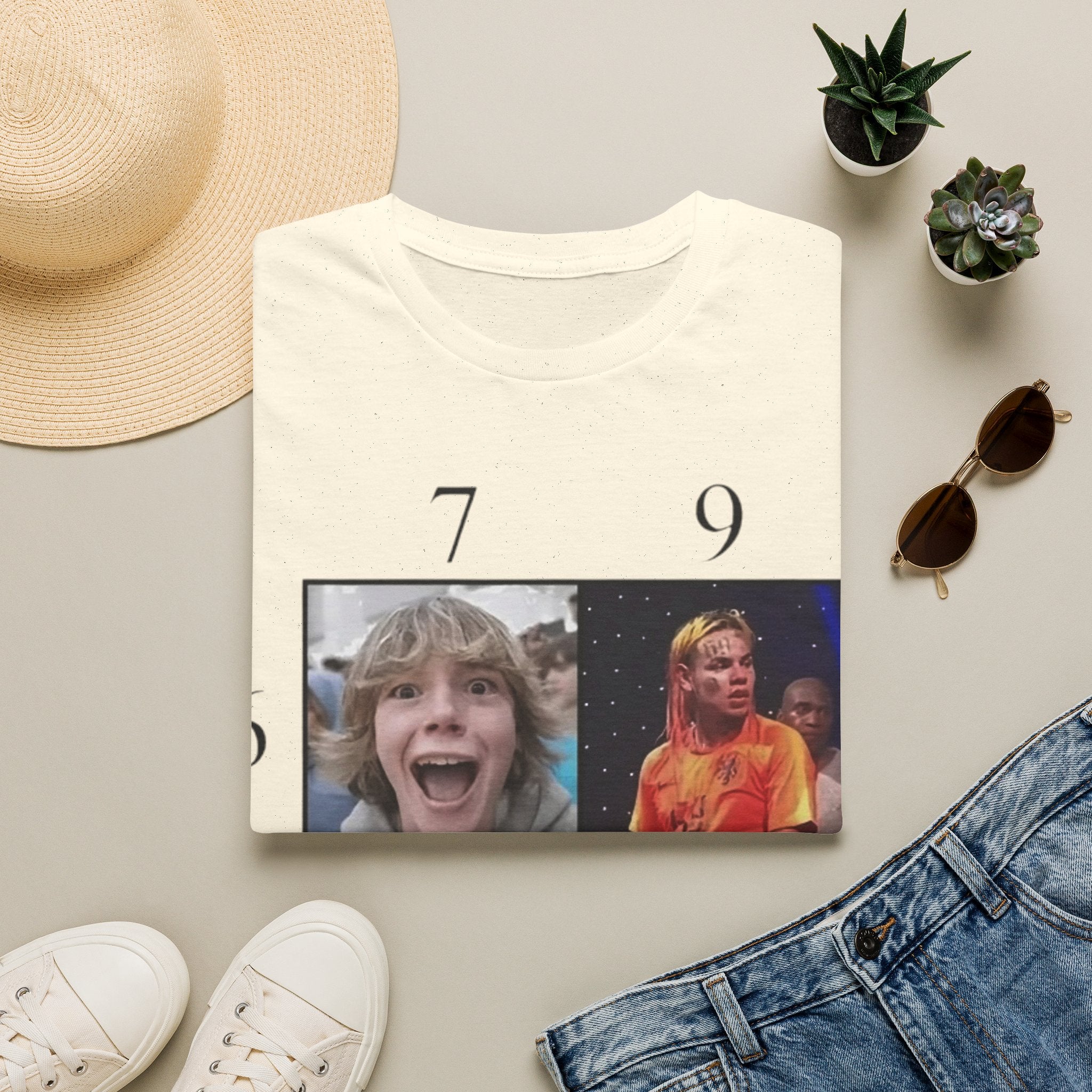 "7 vs 9" Meme Funny Unisex T-Shirt