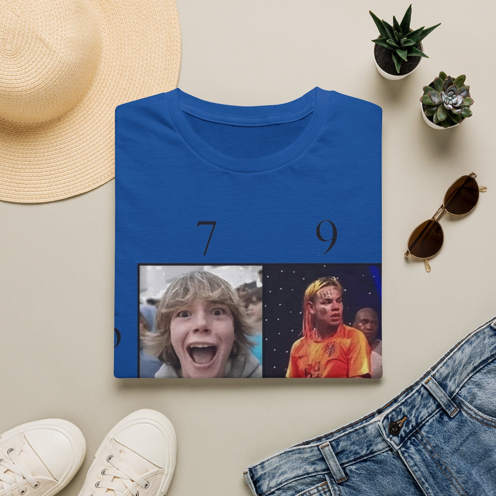 "7 vs 9" Meme Funny Unisex T-Shirt