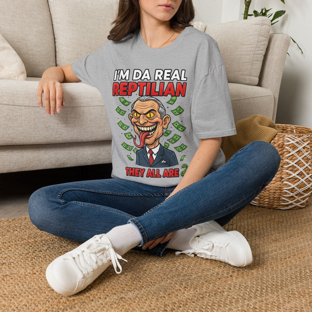 "I'm Da Real Reptilian" Conspiracy Unisex T-Shirt — OBSIDIAN & CO