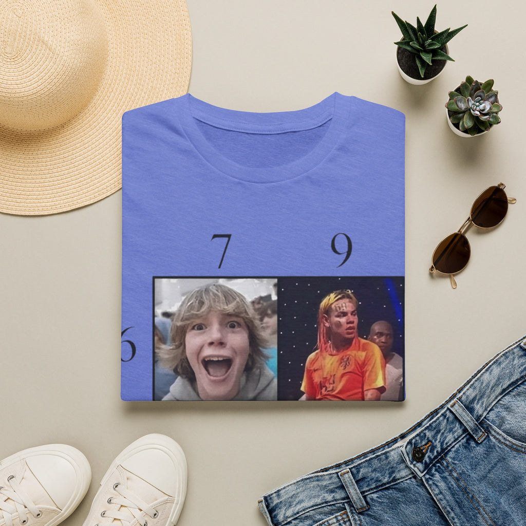 "7, 9, 6-11" Meme Collage Unisex T-Shirt — OBSIDIAN & CO