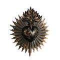 Sacred Heart Gothic Wall Plaque Home Decoration Prayer Stand Immaculate Heart of Mary Add Love Metal Plaque Holiday Wall Art
