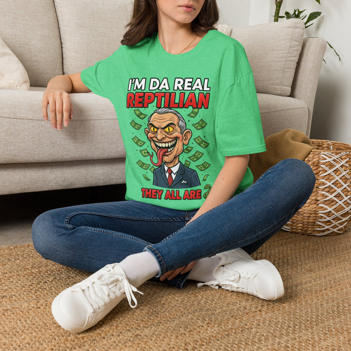 "I'm Da Real Reptilian" Conspiracy Unisex T-Shirt — OBSIDIAN & CO