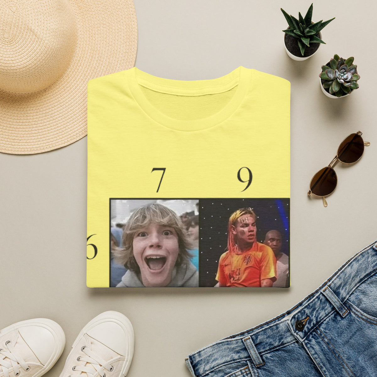 "7, 9, 6-11" Meme Collage Unisex T-Shirt — OBSIDIAN & CO