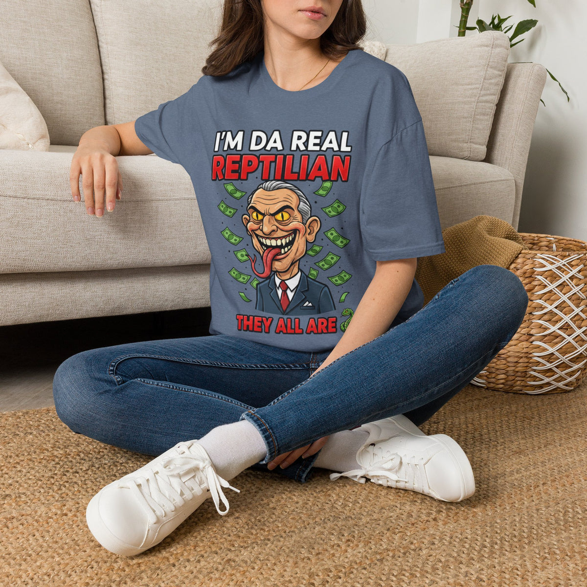 "I'm Da Real Reptilian" Conspiracy Unisex T-Shirt — OBSIDIAN & CO