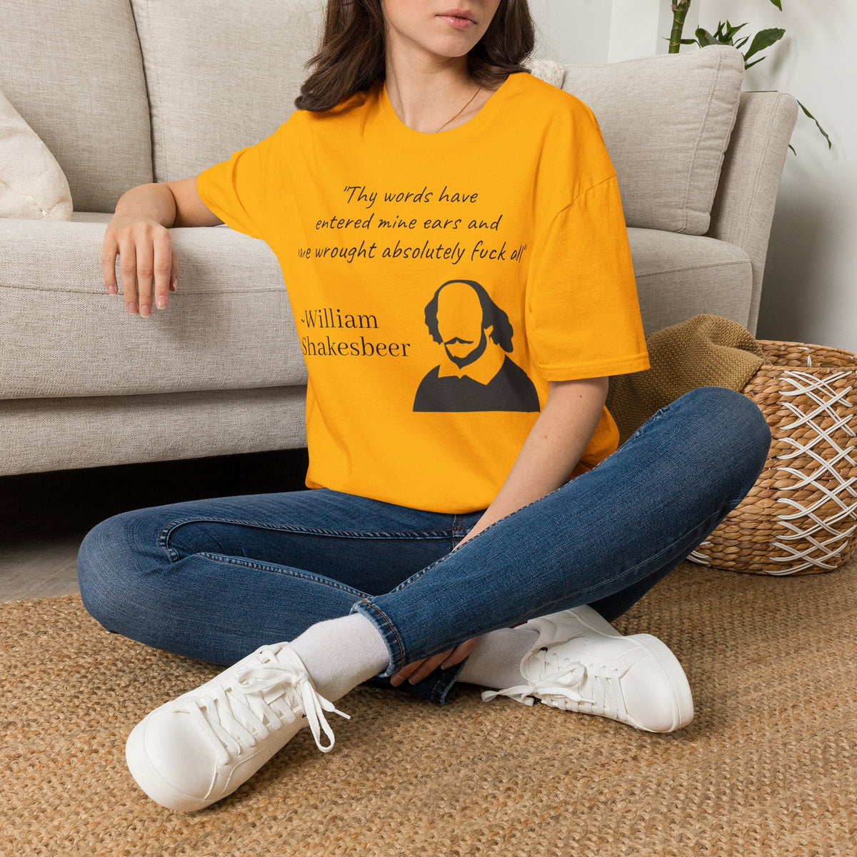"William Shakesbeer" Quote Unisex T-Shirt — OBSIDIAN & CO