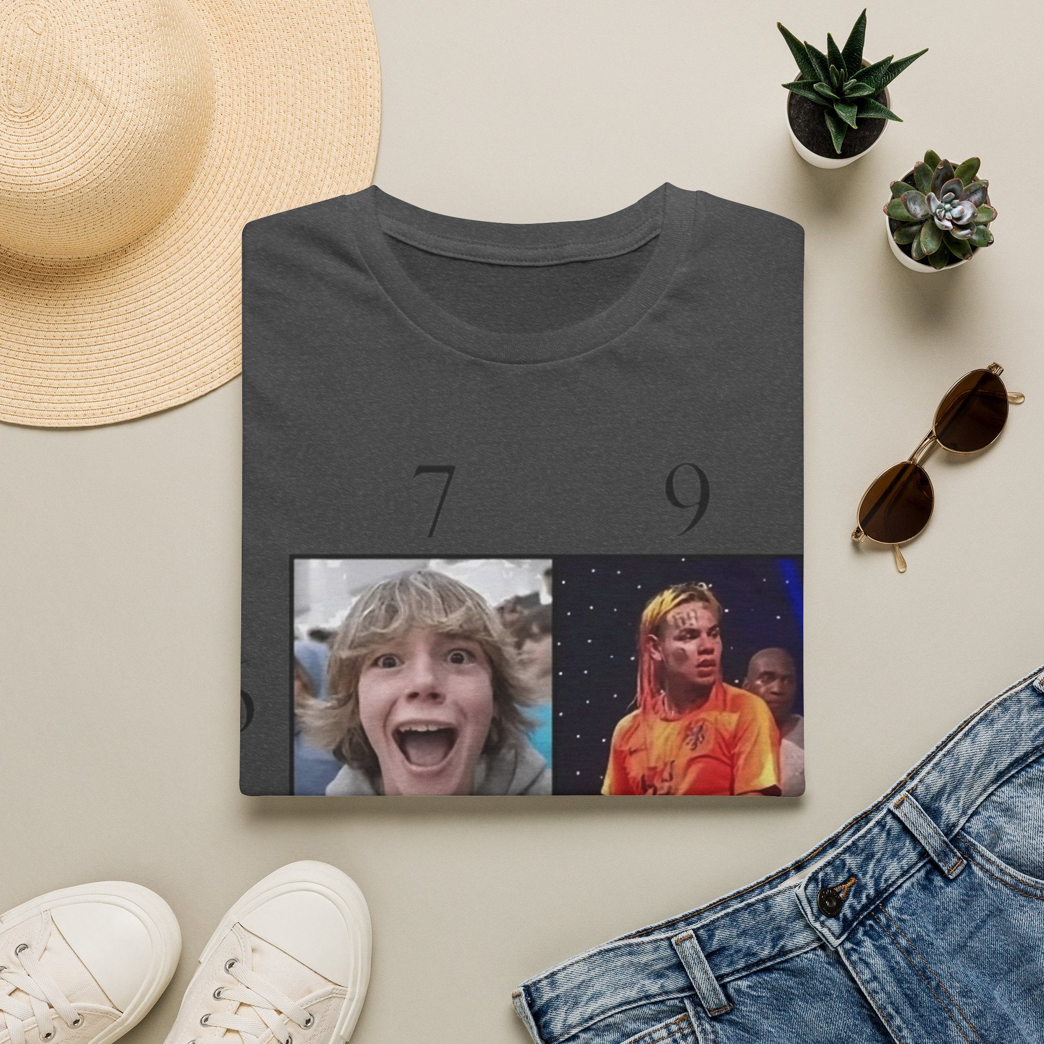 "7 vs 9" Meme Funny Unisex T-Shirt