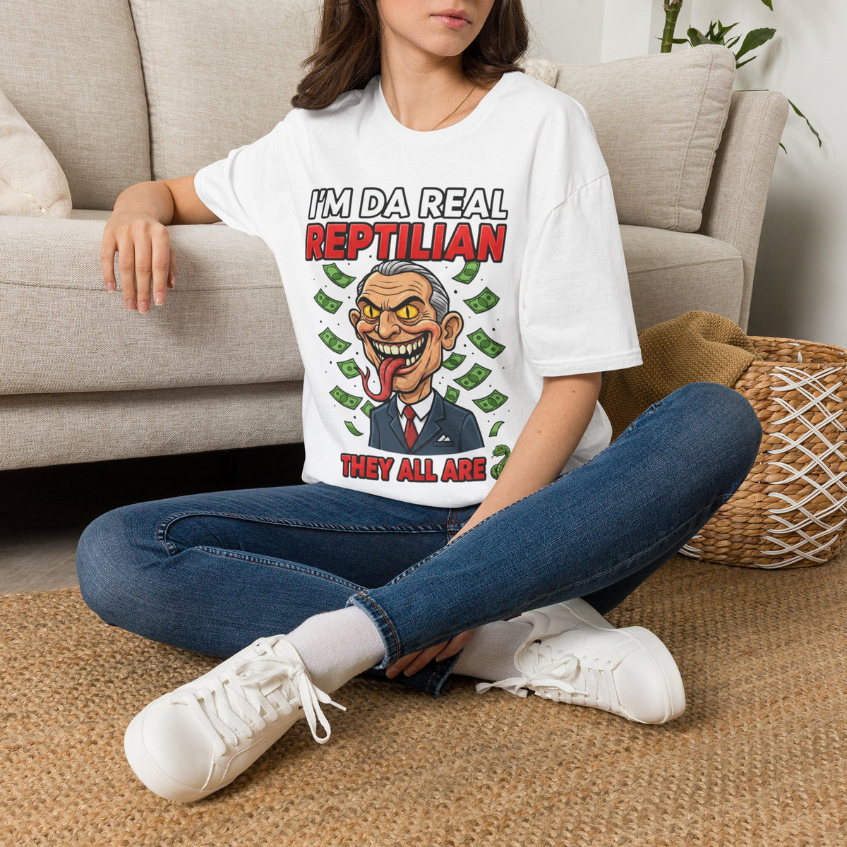 "I'm Da Real Reptilian" Conspiracy Unisex T-Shirt — OBSIDIAN & CO
