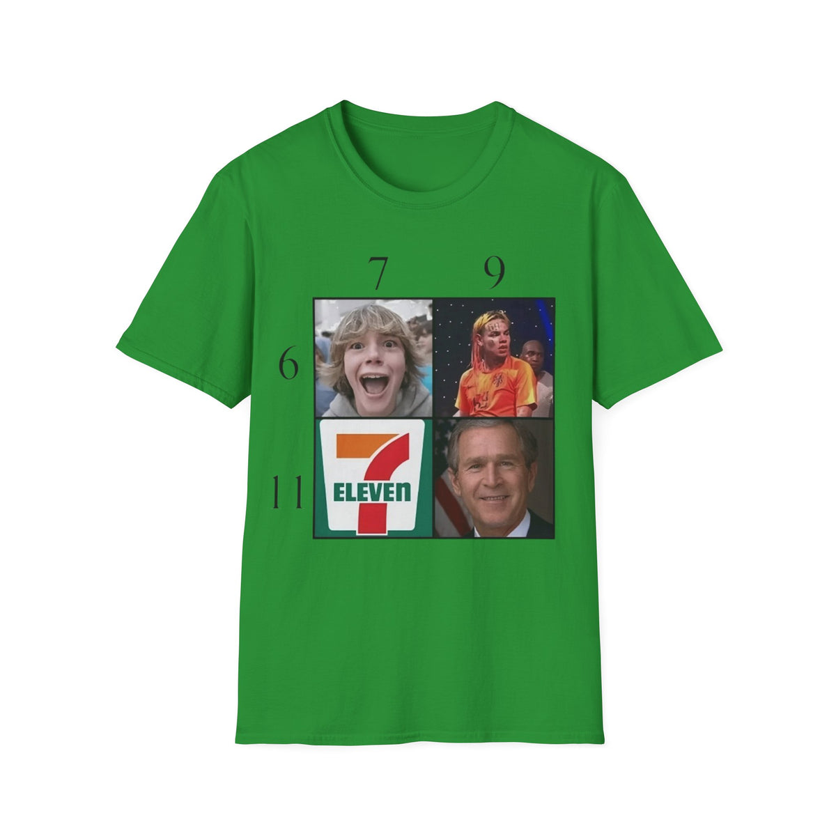 "7, 9, 6-11" Meme Collage Unisex T-Shirt — OBSIDIAN & CO