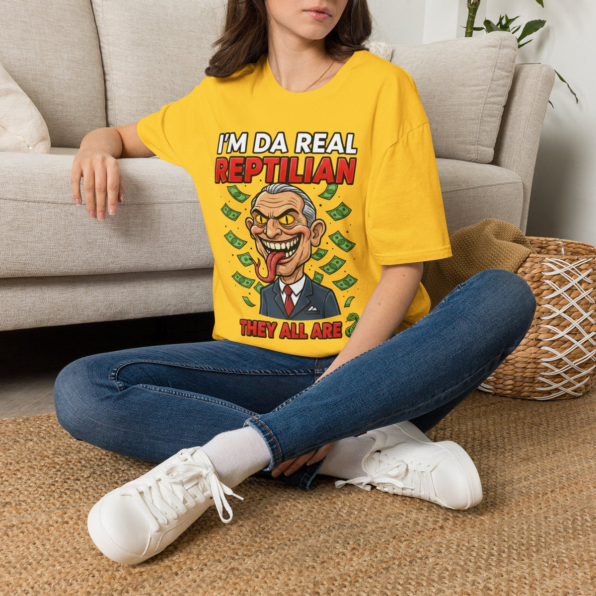 "I'm Da Real Reptilian" Conspiracy Unisex T-Shirt — OBSIDIAN & CO