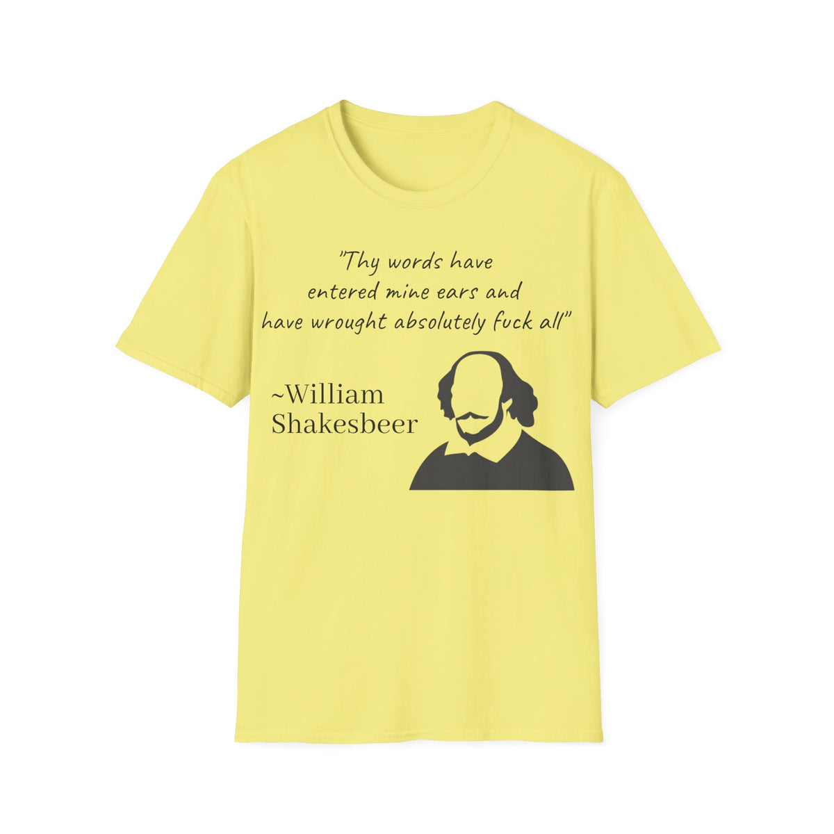 "William Shakesbeer" Quote Unisex T-Shirt — OBSIDIAN & CO