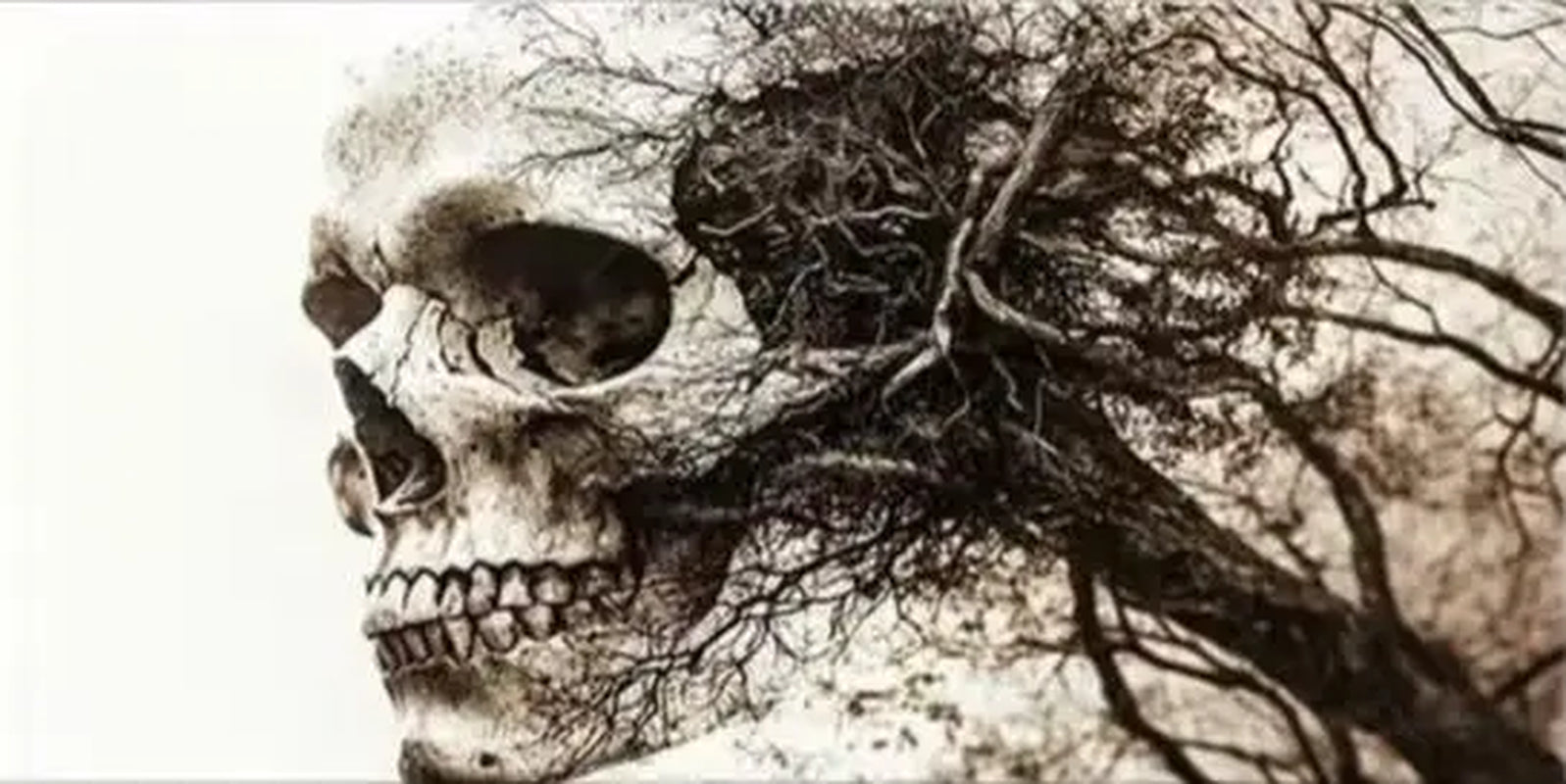 Modern Abstract Skull Tree Poster and Prints Landscape Art Canvas Painting Wall Art Picture for Living Room Home Decor Cuadros